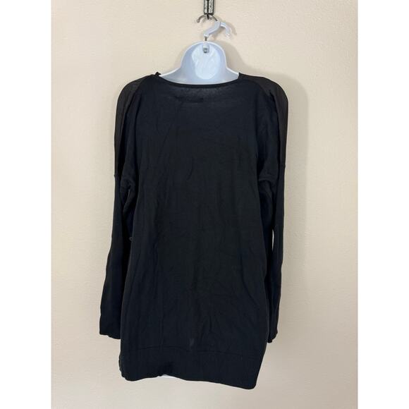 AllSaints Erma Cowl Neck Black Top Small NWT $150 - Picture 4 of 10